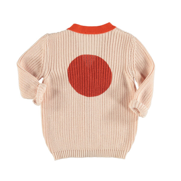 Kids Knitted Jacket-Salmon - Image 3