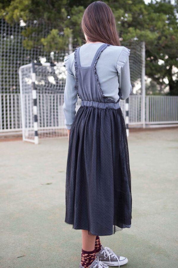 Ribbed Longsleeve Body with Frills-Grey - Image 8