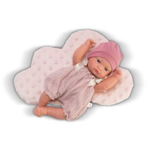 gordi doll with pink romper and cloud cushion