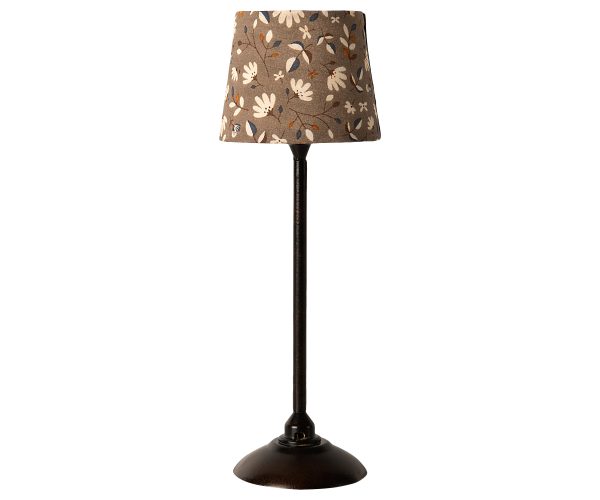 maileg miniature floor lamp antracite