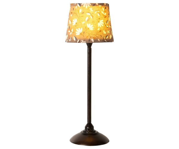 maileg miniature floor lamp antracite