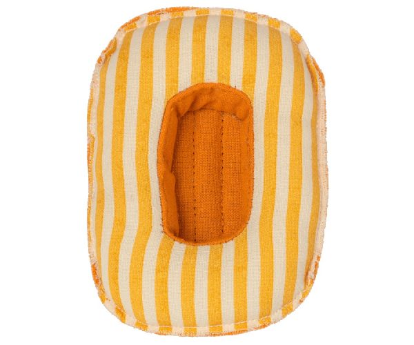 maileg mouse rubber boat toy yellow stripe