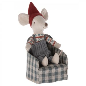 maileg mouse chair toy green