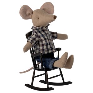 maileg rocking chair mouse anthracite