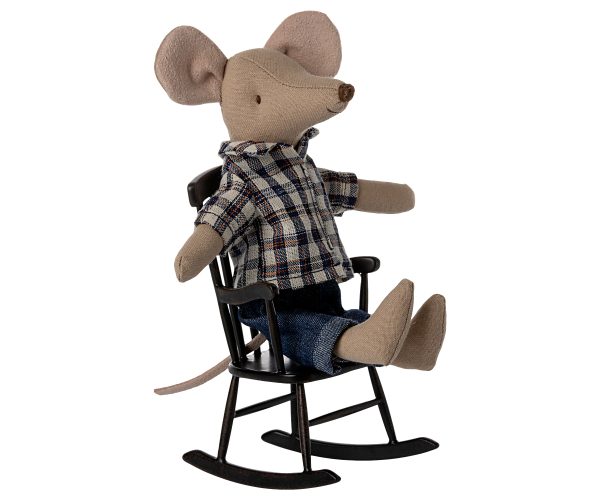 maileg rocking chair mouse anthracite