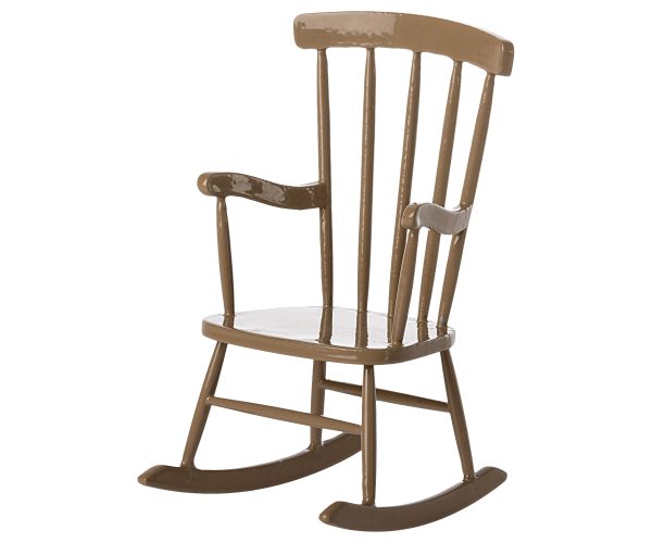 maileg rocking chair mouse light brown