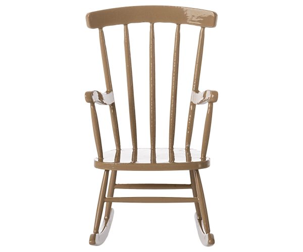 maileg rocking chair mouse light brown