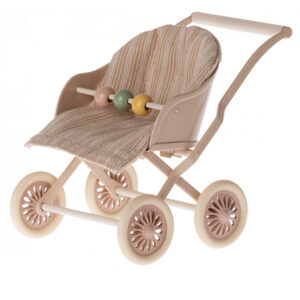 maileg stroller baby mouse rose