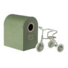 maileg tricycle toy and garage box green