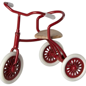 maileg tricycle toy and garage box red