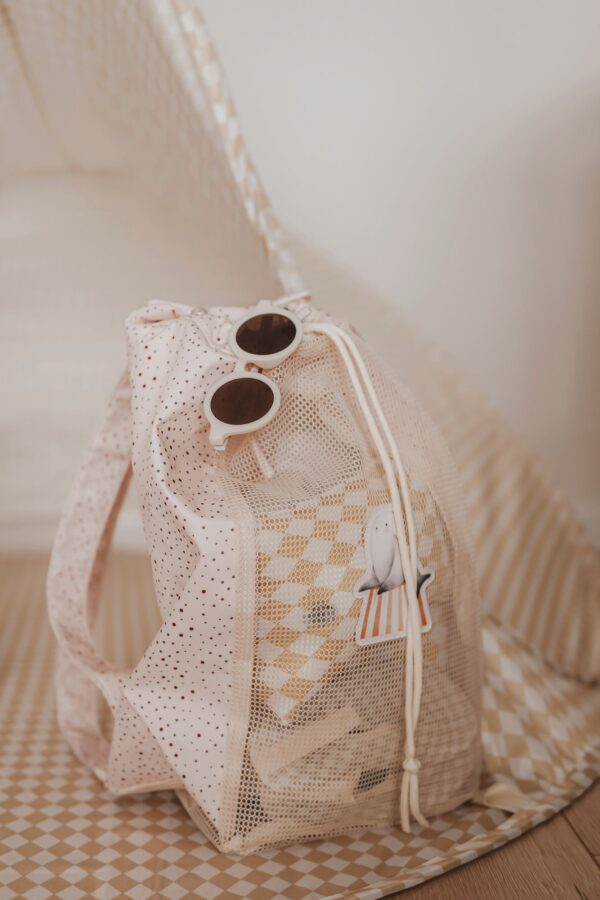 beach net backpack unique dots