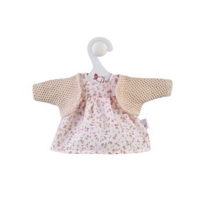 baby doll dress rose flower and beige jacket