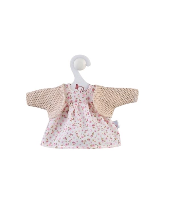 baby doll dress rose flower and beige jacket