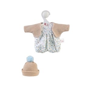 baby doll dress light blue flower romper with beige jacket