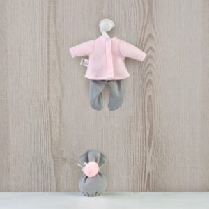 clothes for bomboncin set with grey and pink pants