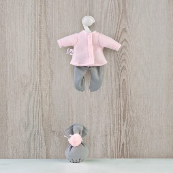 clothes for bomboncin set with grey and pink pants