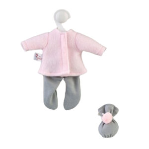 clothes for bomboncin set with grey and pink pants