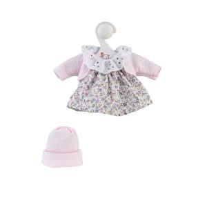 baby doll dress gray flowers with pink jacket