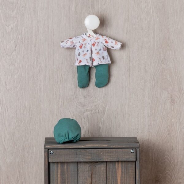 clothes for bomboncin set with snail shirt and green pants
