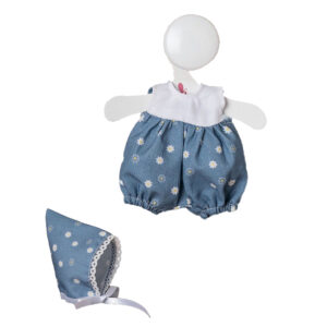 clothes for bomboncin daisy romper blue