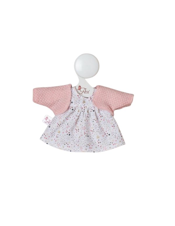baby doll dress for cheni printed stars with pink jacket