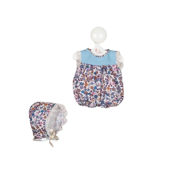 gordi doll romper with flowers and blue front 28cm