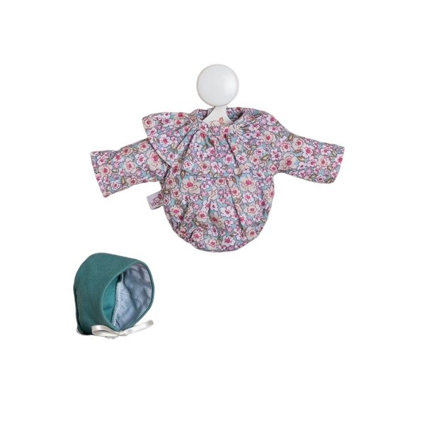 gordi doll romper with green hood 28cm