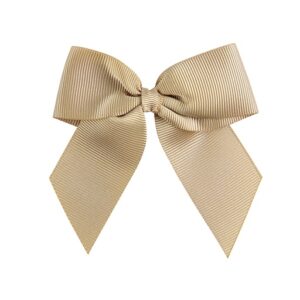 grosgrain bow hair clip camel