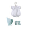 clothes for alex white romper with mint green hat and boots 36cm
