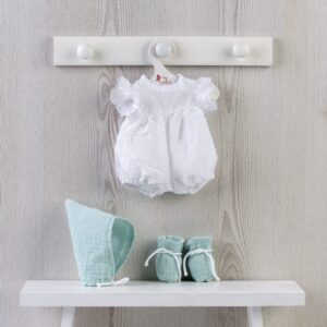 clothes for alex white romper with mint green hat and boots 36cm