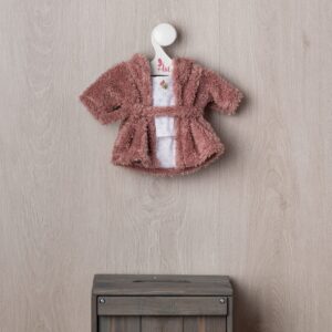 alex pink bathrobe dress with white underwear