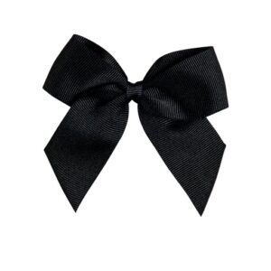 grossgrain bow hair clip black