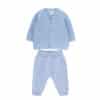 atlas baby cardigan and jeth knitted baby trousers blue fog