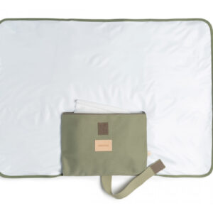 baby on the go waterproof changing pad olive green look3