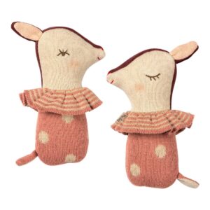 bambi rattle dusty rose