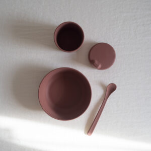 bamboo baby's tableware set beet