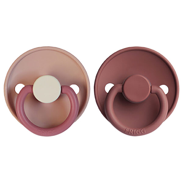 block latex baby pacifier pack of 2 peony woodchuck look
