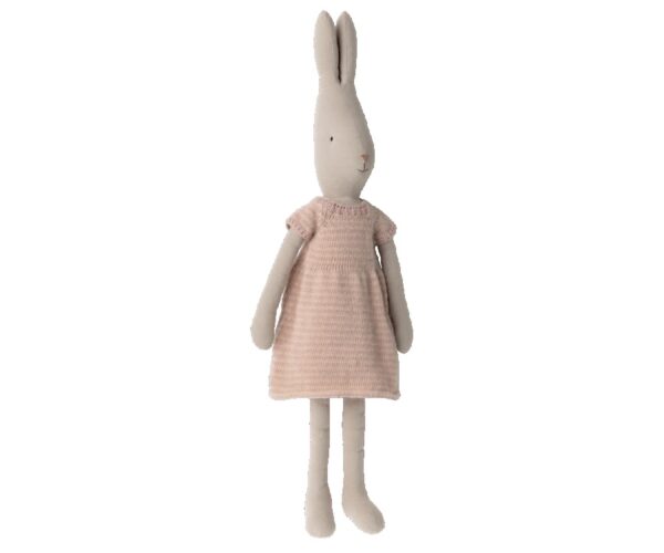 bunny size 4 toy knitted dress stripe pink