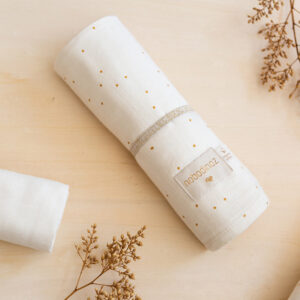 butterfly swaddle honey sweet dots natural