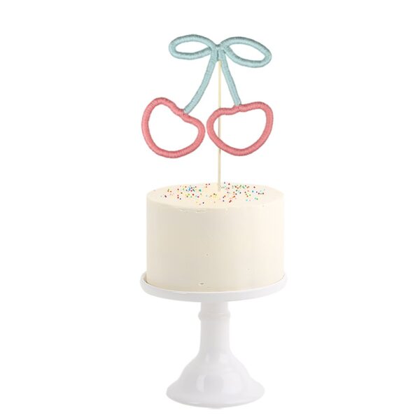 Party Decor Cherry Cake Topper