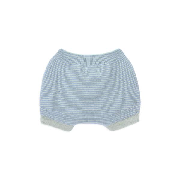 bay knitted sweater and ellis knitted short icy stripes