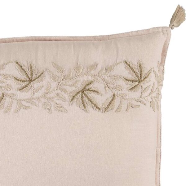 embroidered padded cushion ivy pink look6