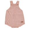 front braided baby romper old rose