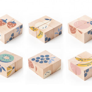 fruits wooden cubes