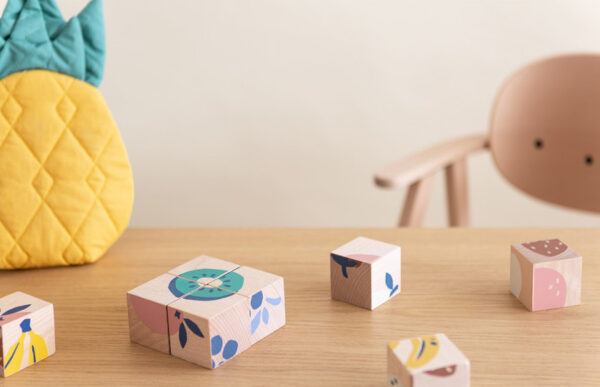 fruits wooden cubes look4