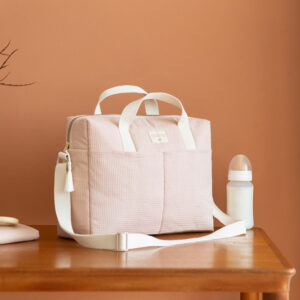 gala waterproof changing bag misty pink look