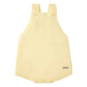 garter stitch baby romper butter