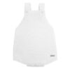 garter stitch baby romper white