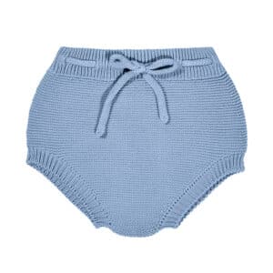 garter stitch culotte with cord bluish