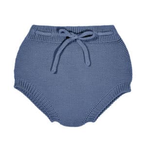 garter stitch culotte with cord french blue